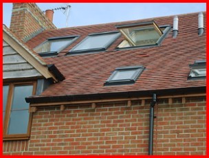 Clay Rosemary Roof Tiles with Fakro Roof Windows Installed in west lothian