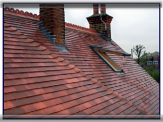 Farmhouse Red Sandtoft 20/20 Clay Interlocking Roof Tiles installed roofers west lothian