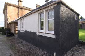 roughcasting painted walls wet dsh wet dashing central scotland contractors services 
